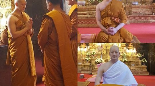 บวชเงียบ !! หมอโอ๊ค เข้าใต้ร่มกาสาวพักตร์ พร้อมฉายาทางธรรม พระปวริทธิโค